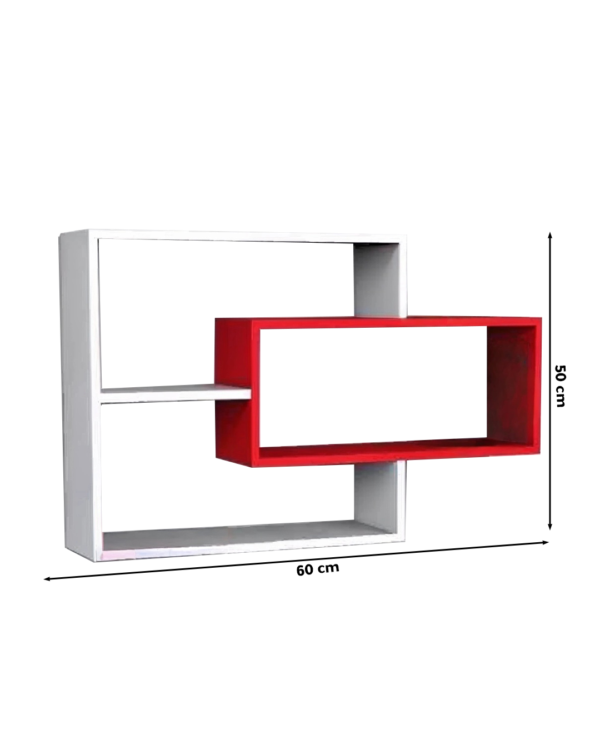 KG.53 Wall Shelves-White&Red - Image 3