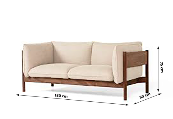 Beech Wood Sofa 220X70X70 - Image 3